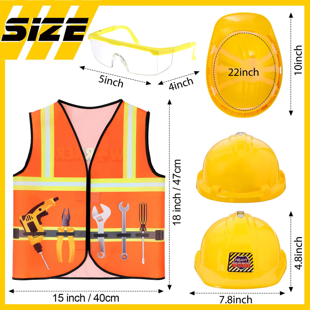 Handepo construction helmet for kids, safe hard plastic for pretend construction work.