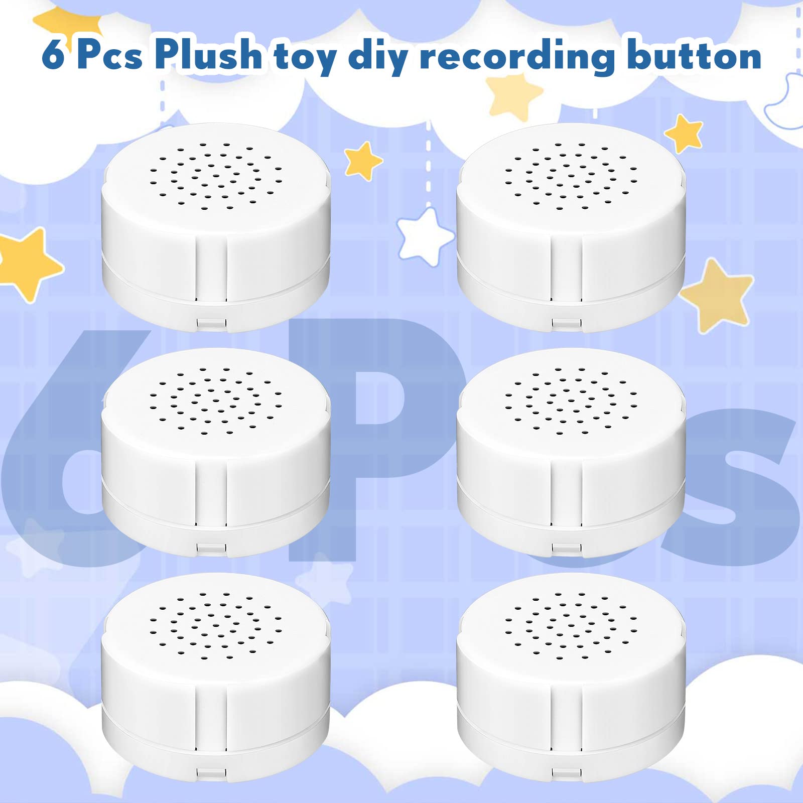 Six white Handepo recorders included for multiple plush toys.
