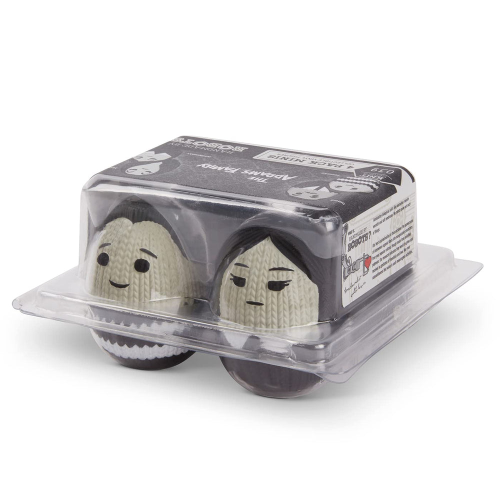 Handmade by Robots Addams Mini Egg 4 Pack arrives packaged for gifting.