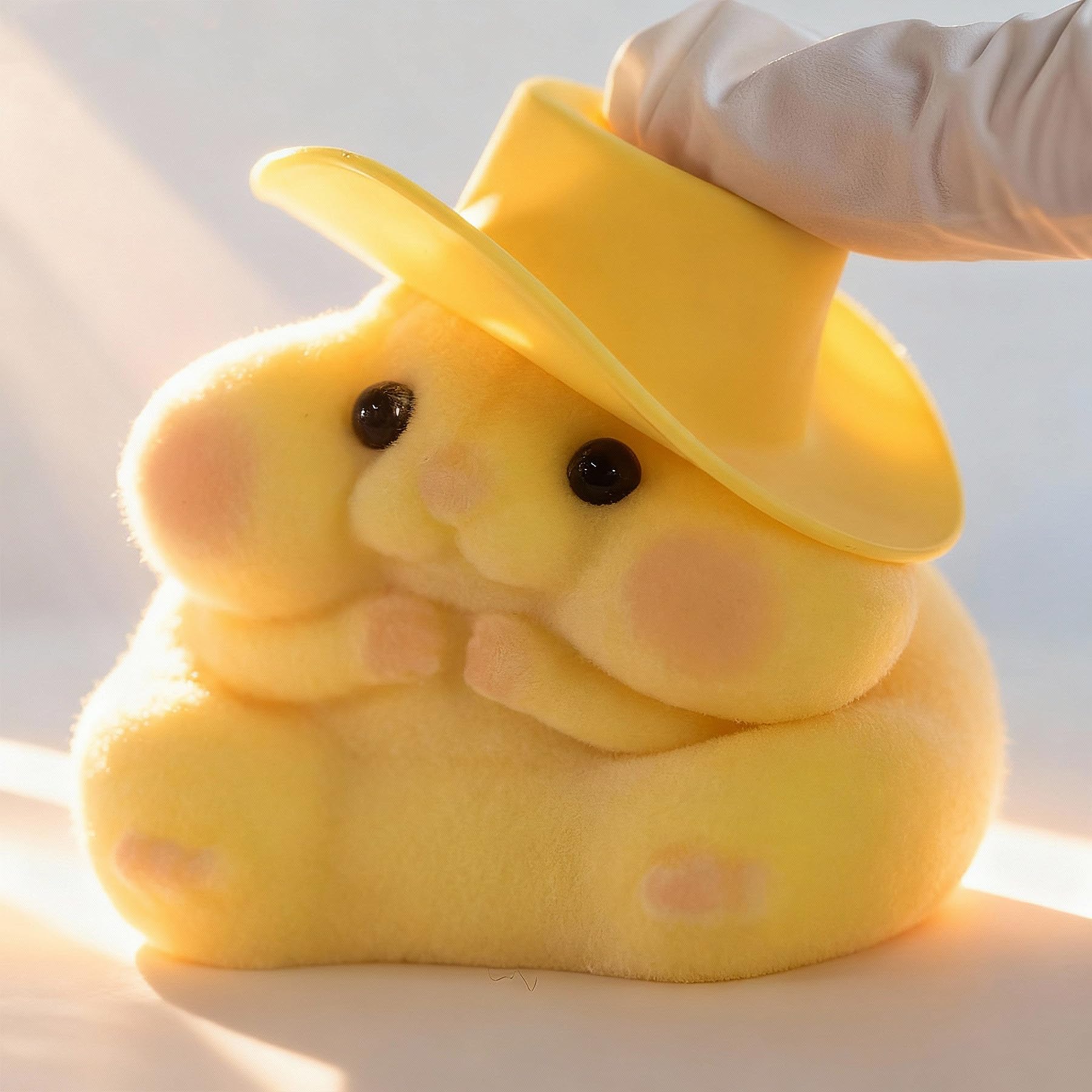 Handmade Taba Squishy Hamster Toy easy to wipe clean for tidy play