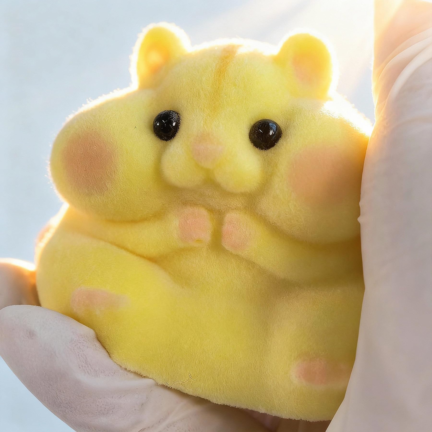 Handmade Taba Squishy Hamster Toy viewed from packaging angle, gift-ready design