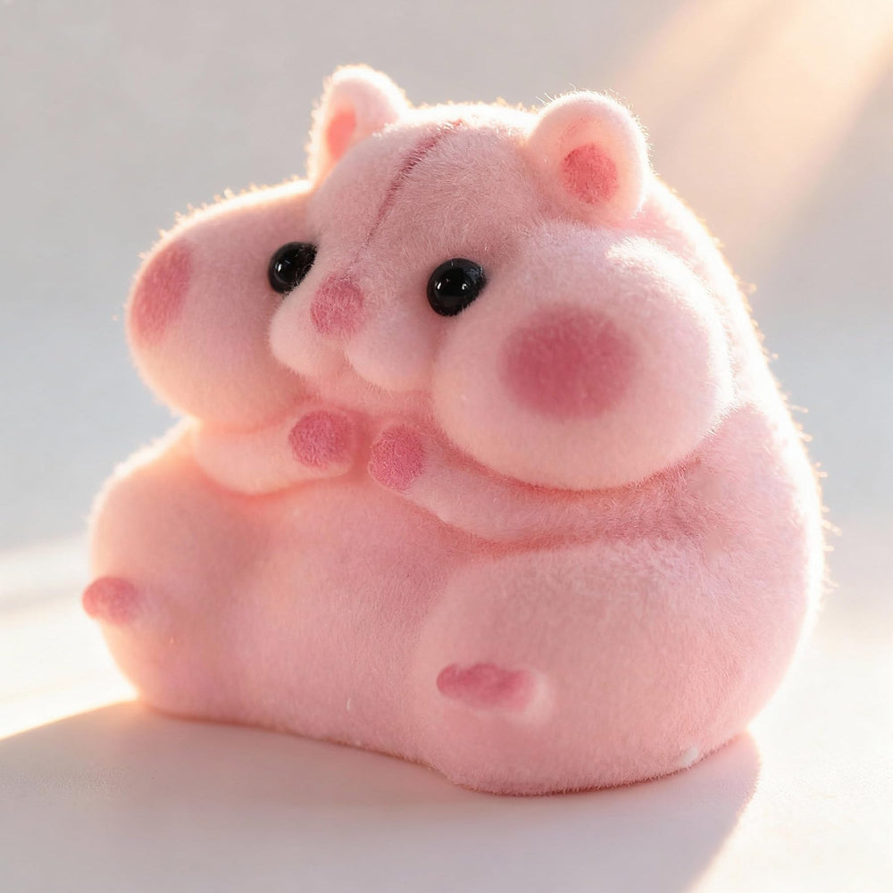 Handmade Taba Squishy Hamster Toy pink desk-friendly option for focus.
