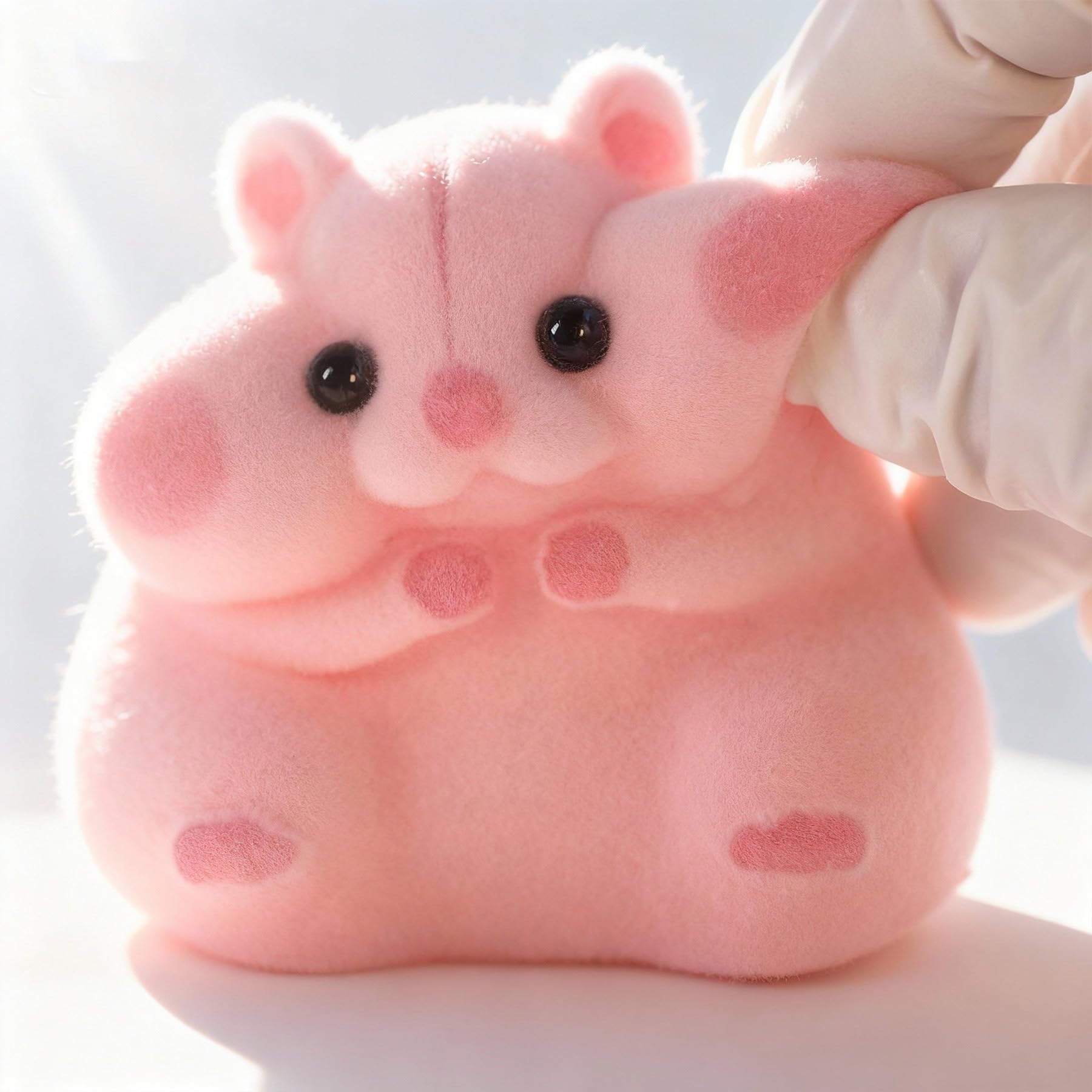 Handmade Taba Squishy Hamster Toy pink packaging gift, ready to delight.