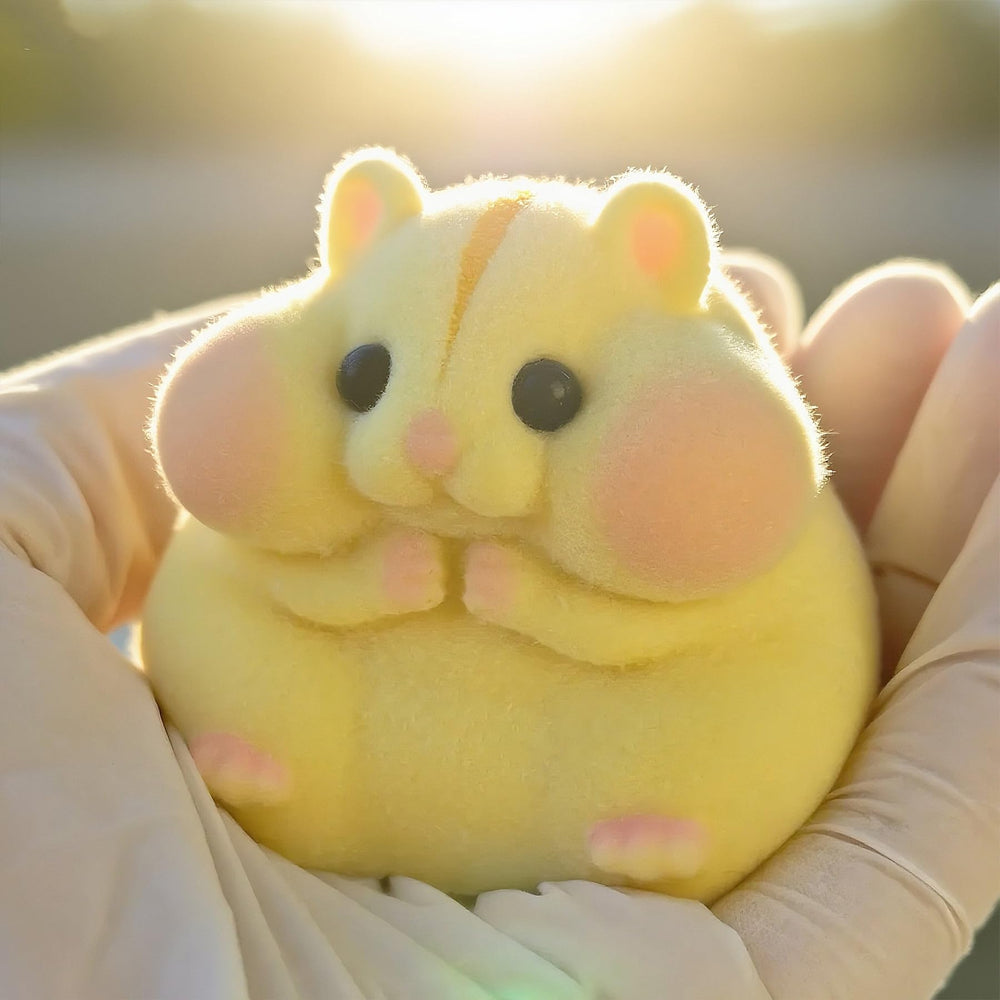 Handmade Taba Squishy Hamster Toy shows soft silicone texture for soothing squish
