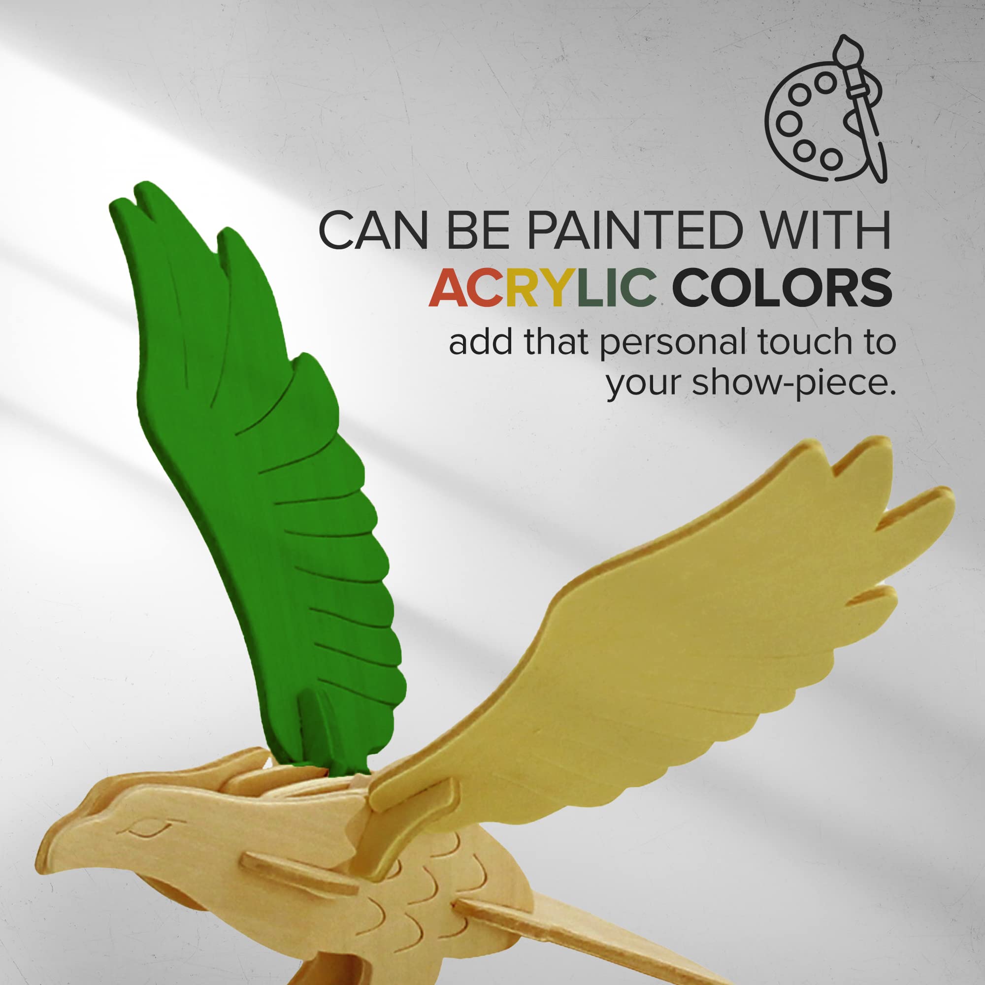 Hands Craft 3D swan puzzle image, elegant curves suitable for quiet activity