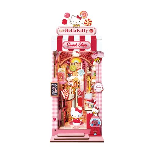 Hands Craft Hello Kitty candy jars close-up adds colorful realism to miniature world