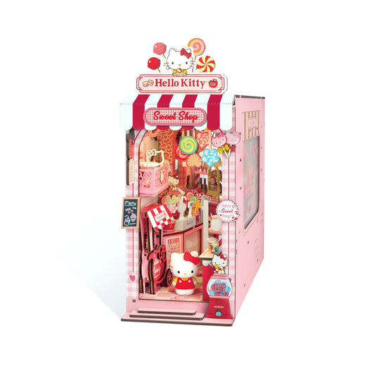 Hands Craft Hello Kitty Sweet Shop diorama front view highlights charming display details
