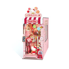 Hands Craft Hello Kitty Sweet Shop diorama front view highlights charming display details