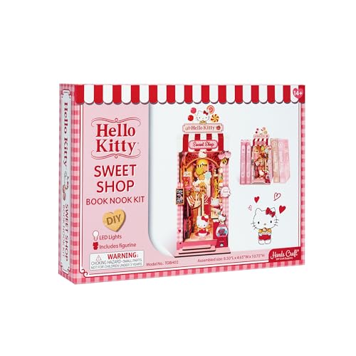 Hands Craft Hello Kitty Sweet Shop striped awning detail enhances kawaii ambiance