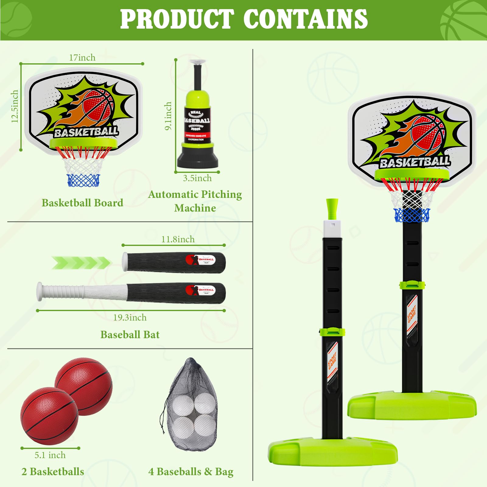 Handwell 3-in-1 included balls ready for immediate play.