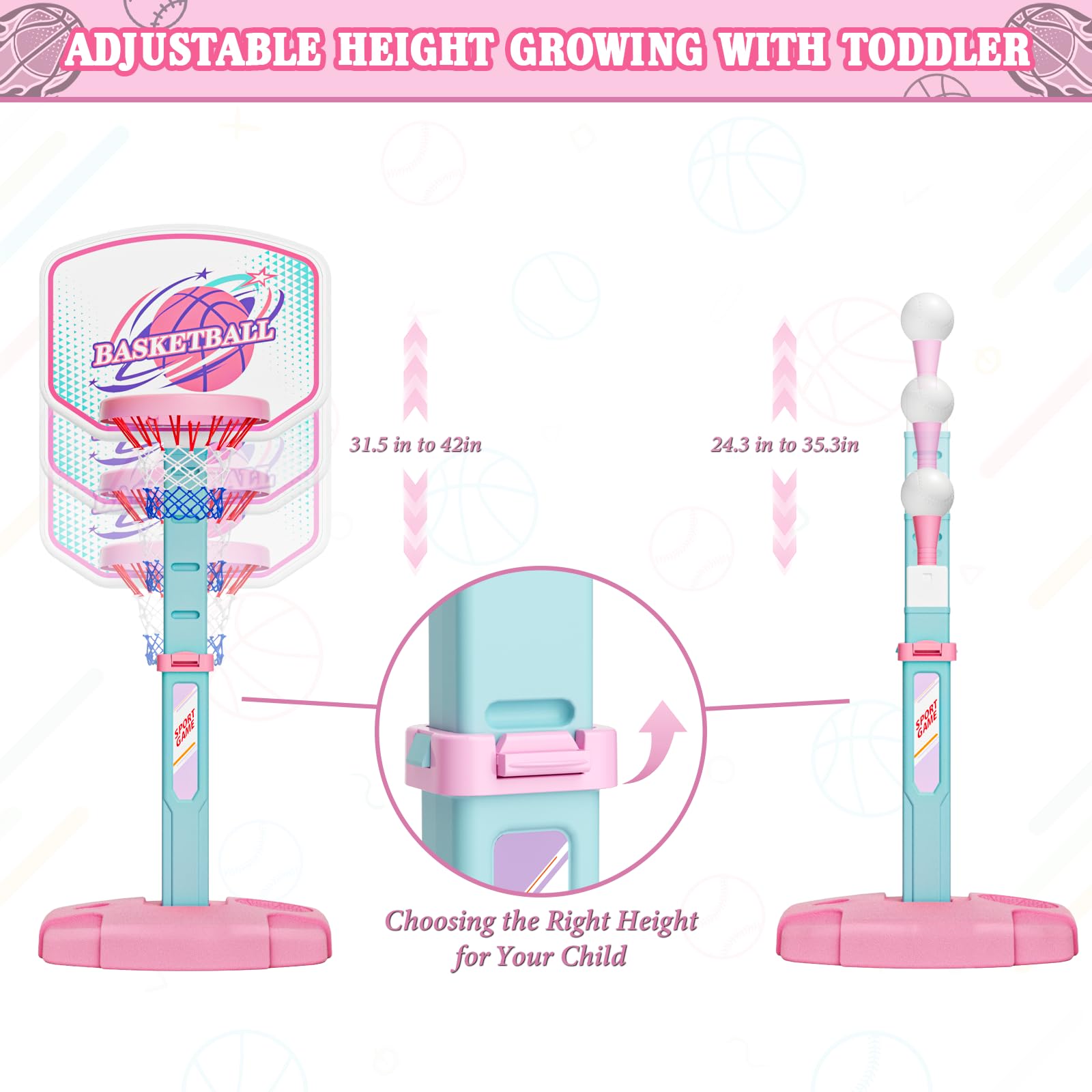 Handwell automatic pitching launcher pink promotes fast-paced batting practice.