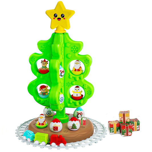 Handwell My First Christmas Tree assembly for toddlers, fostering early play skills.