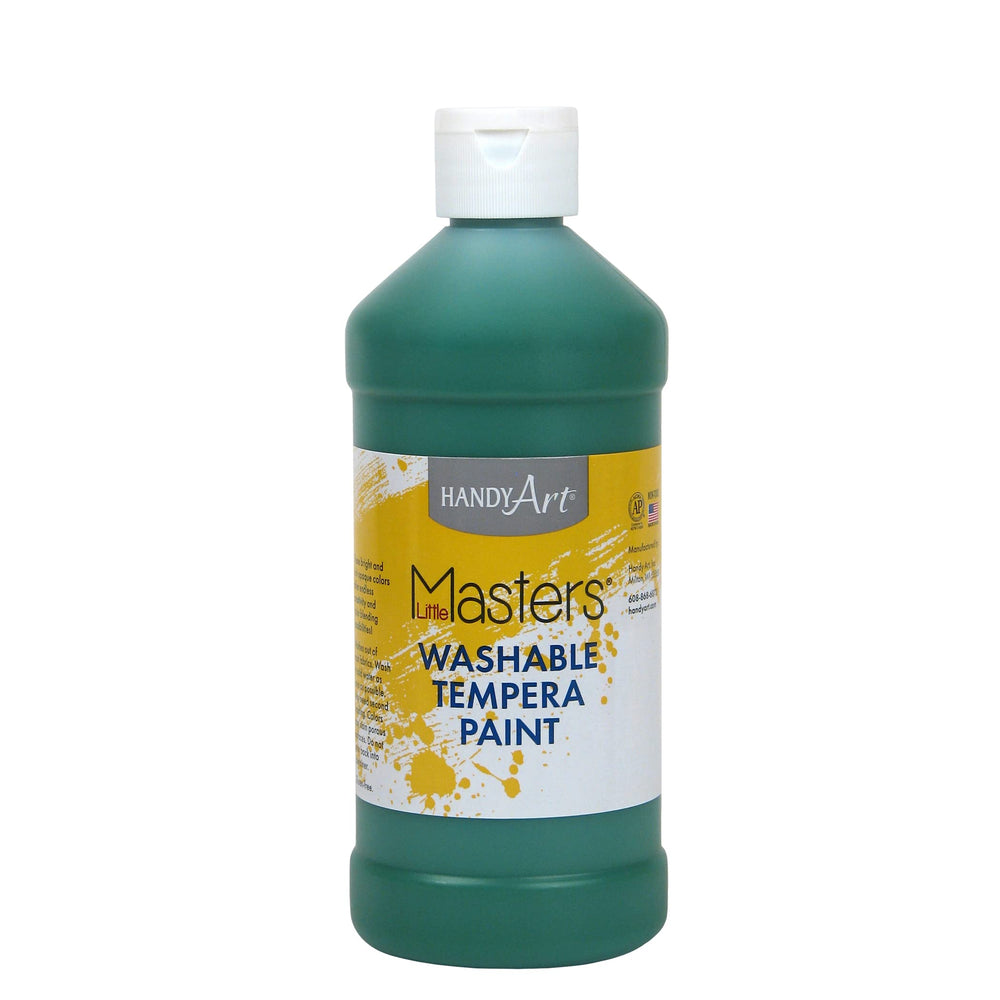Handy Art Little Masters green 16oz paint, washable and non-toxic for kids.