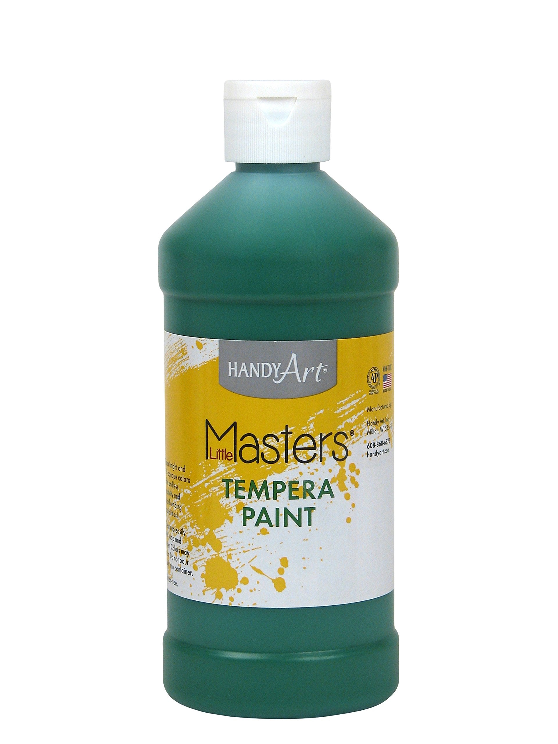 Handy Art Little Masters Tempera Paint Green 16 oz for kids' art projects and easy clean-up