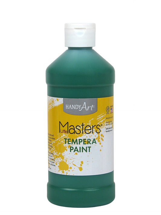 Handy Art Little Masters Tempera Paint Green 16 oz for kids' art projects and easy clean-up