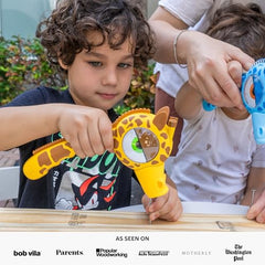 Complete project setup using Handy Famm giraffe hammer with safety features