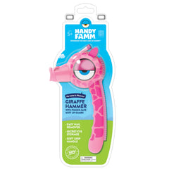 Handy Famm Wammy giraffe hammer with kid-friendly real metal head for safe DIY