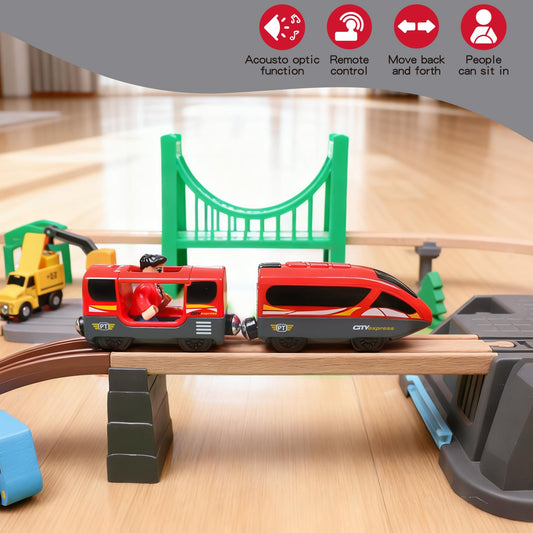 Hanqiann battery-operated train carriage magnetically connected for seamless convoy play