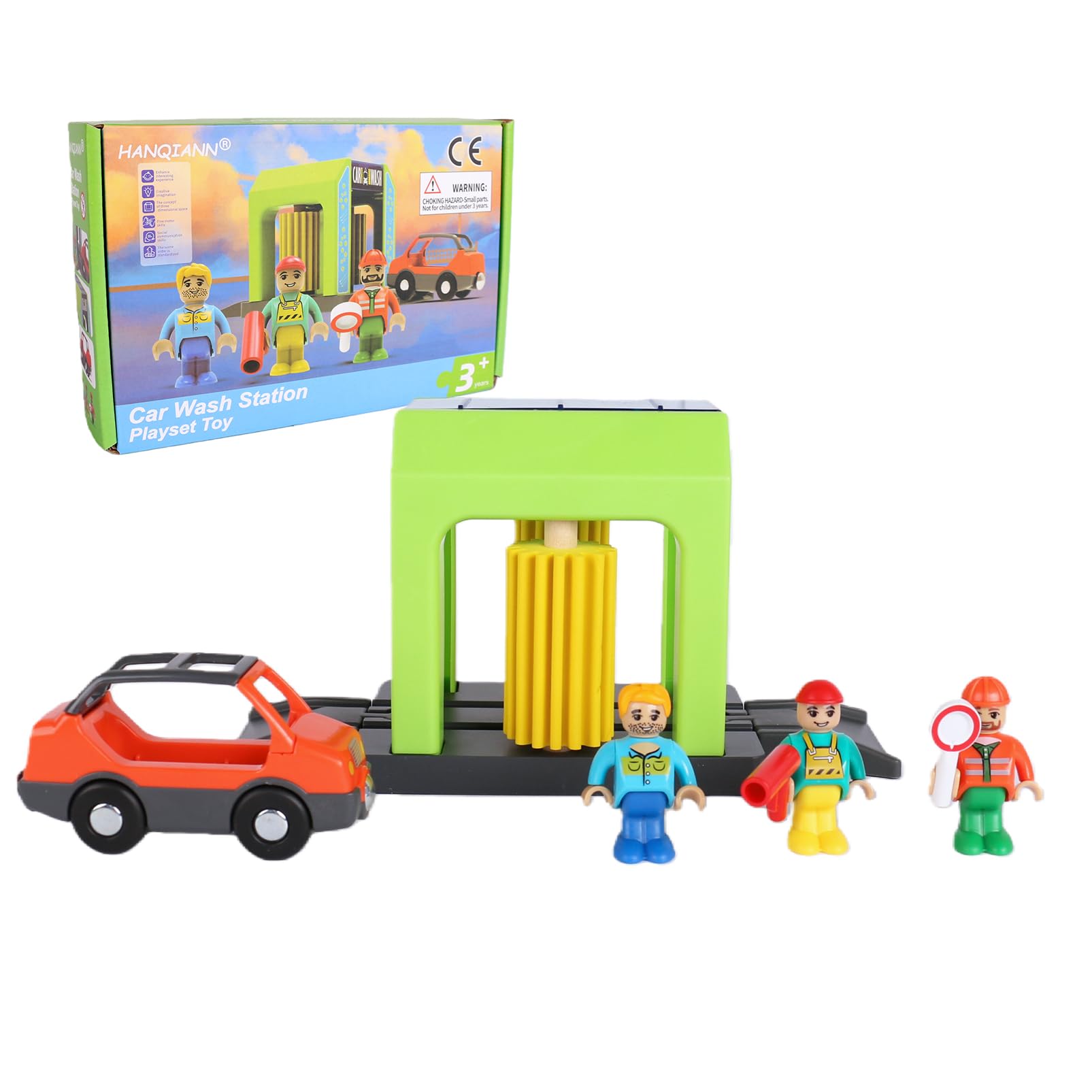 HANQIANN car wash station car image highlights a mini vehicle for role-play washing.