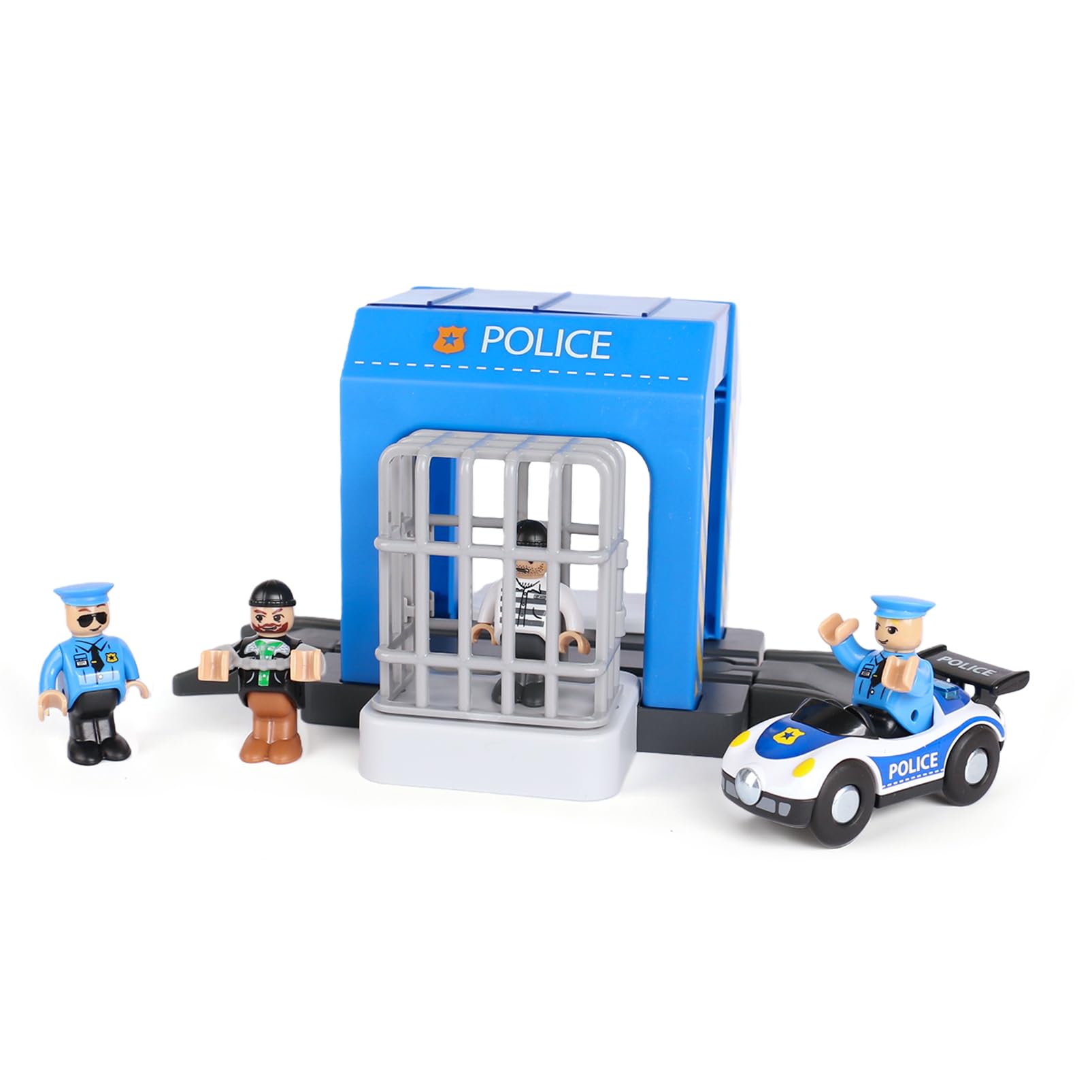 HANQIANN Police Station Playset Durable Plastic—built to withstand frequent playtime and assembly.