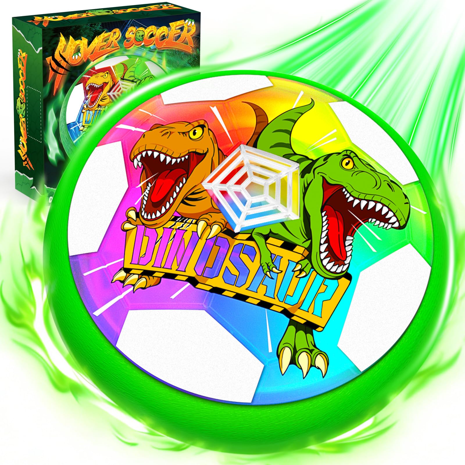 Hanroni dinosaur glow hover ball with vivid colors for exciting indoor play