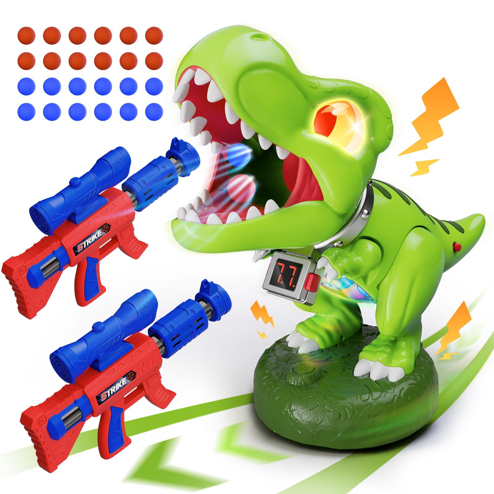 Hanroni realistic dinosaur moveable dino sparks imaginative play with lifelike crawling pose