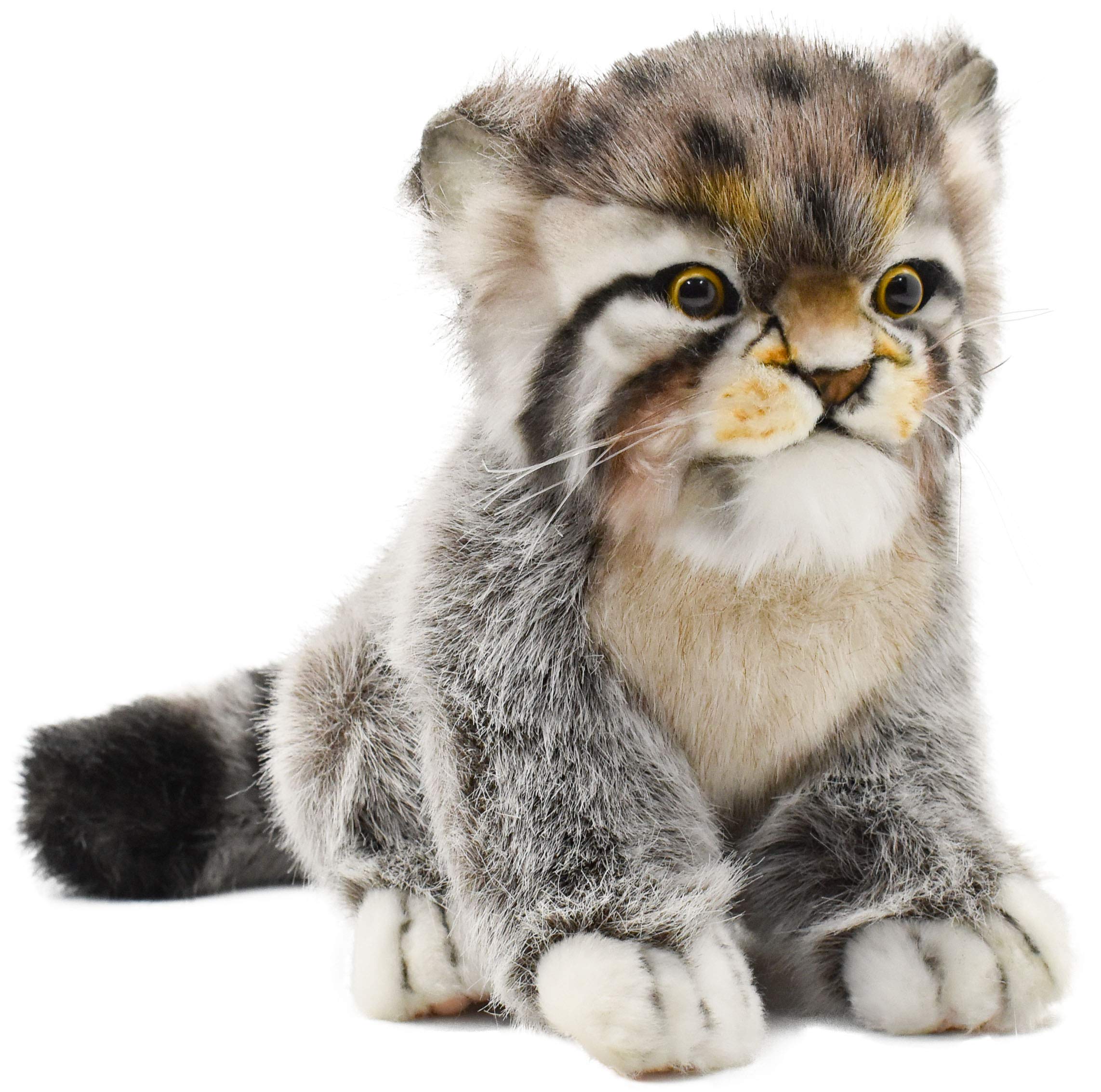 Hansa Pallas Kitten 12-inch close-up shows ultra-soft plush fur for cozy hugs.