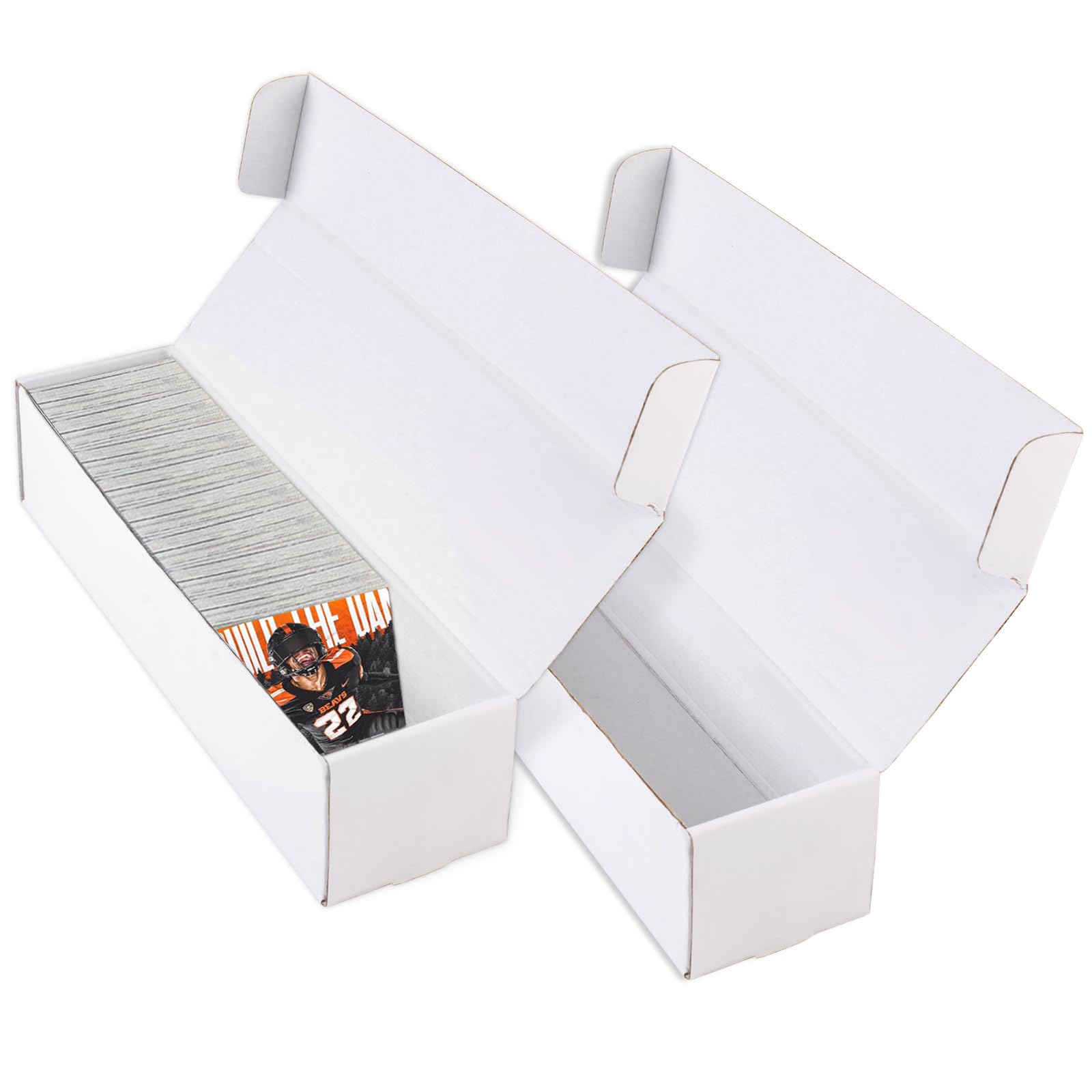 HANWRAPS two pack card storage box neatly organizes trading cards.