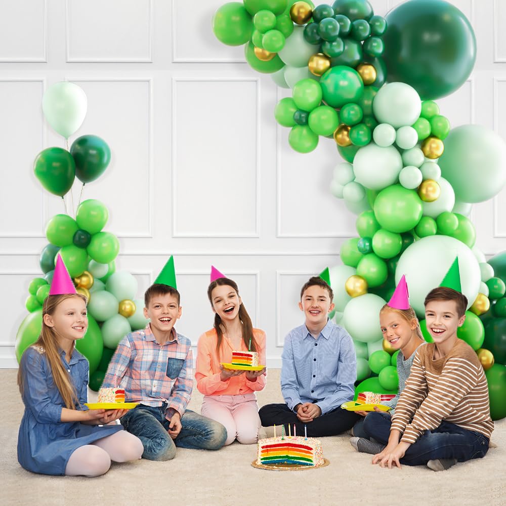 Haolongfa green and gold balloons suit Christmas, baby showers, or birthdays.
