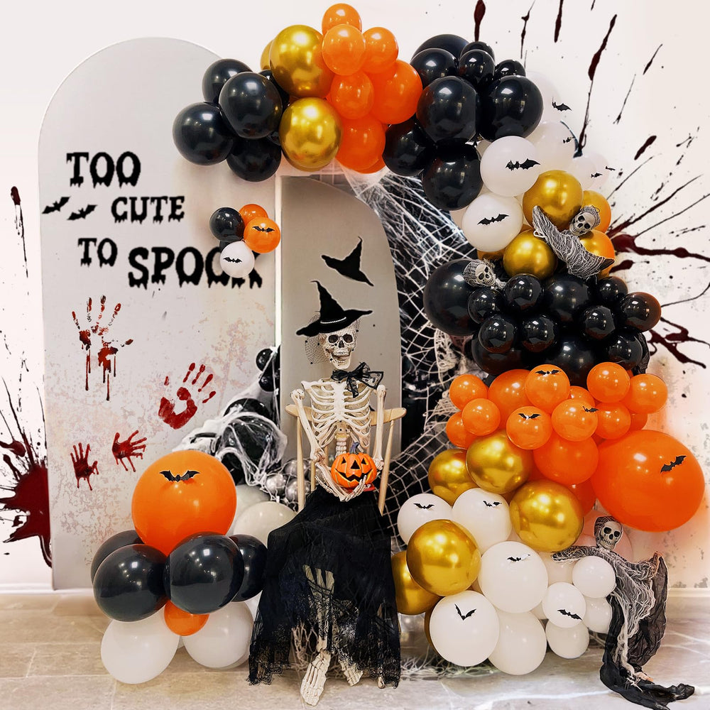 Haolongfa indoor outdoor Halloween décor using durable latex balloons.