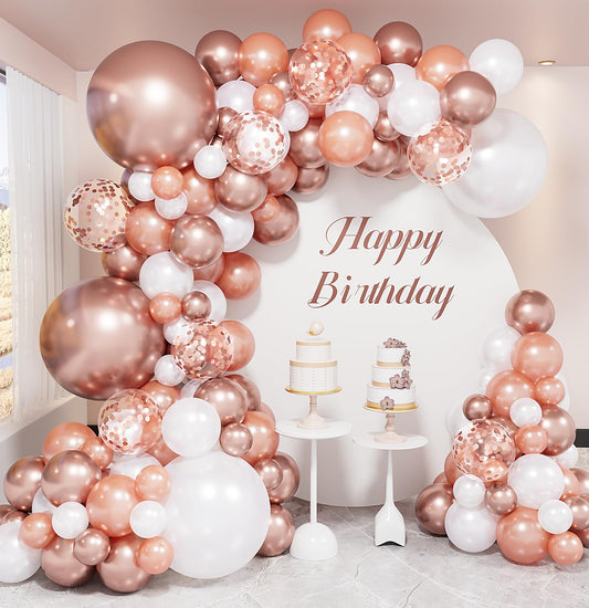 Haolongfa rose gold balloon arch kit centerpiece for weddings