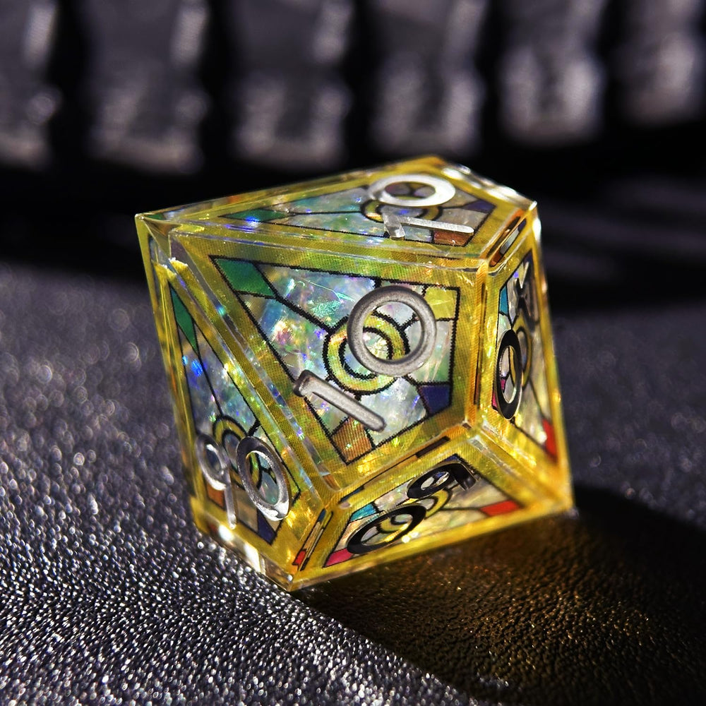 HAOMEJA gold-numbers detail highlights luxurious finish on the resin dice.