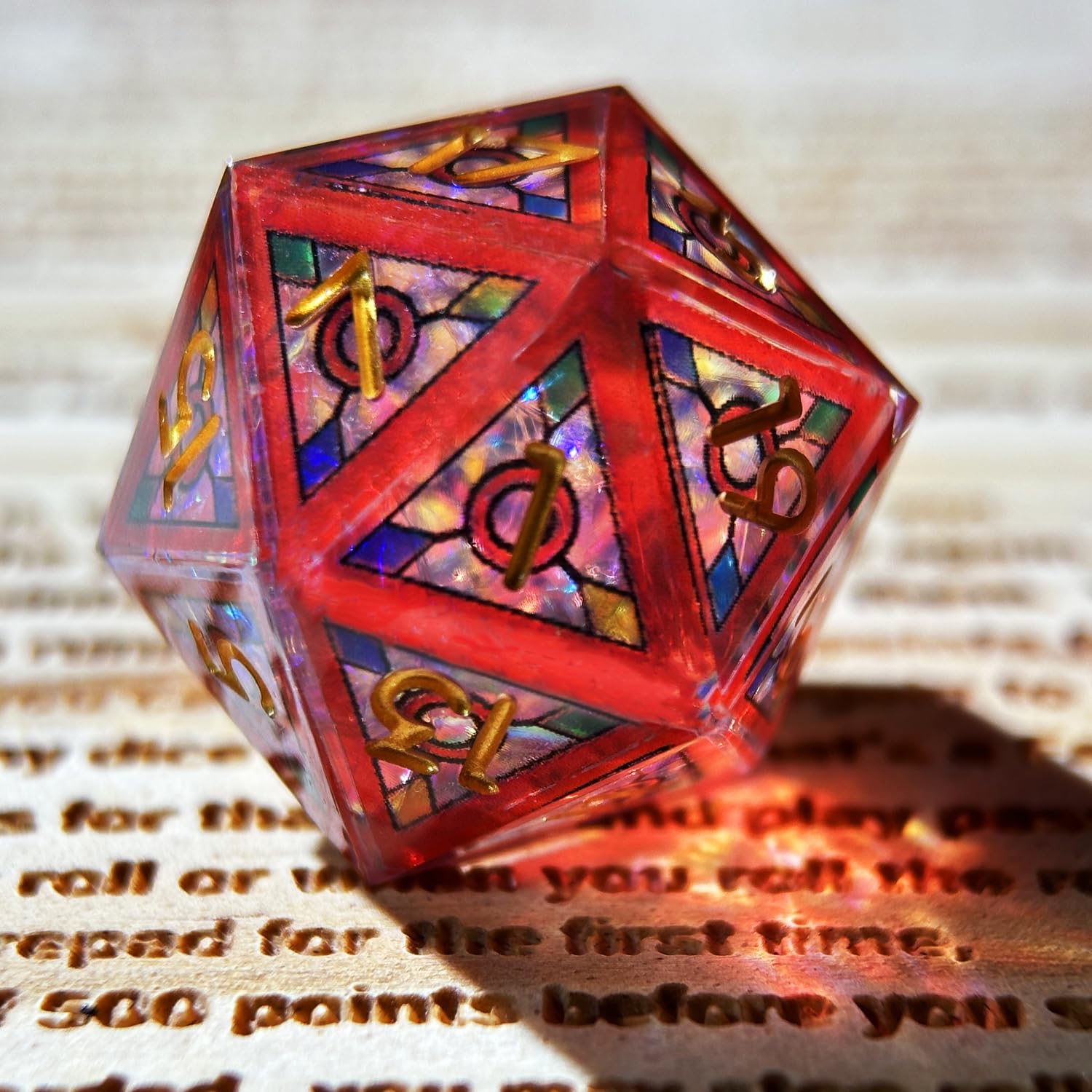 HAOMEJA red sky full 7-die set designed for D&D and RPG adventures