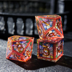 HAOMEJA red sky dice feature gold numbers for easy reading during sessions