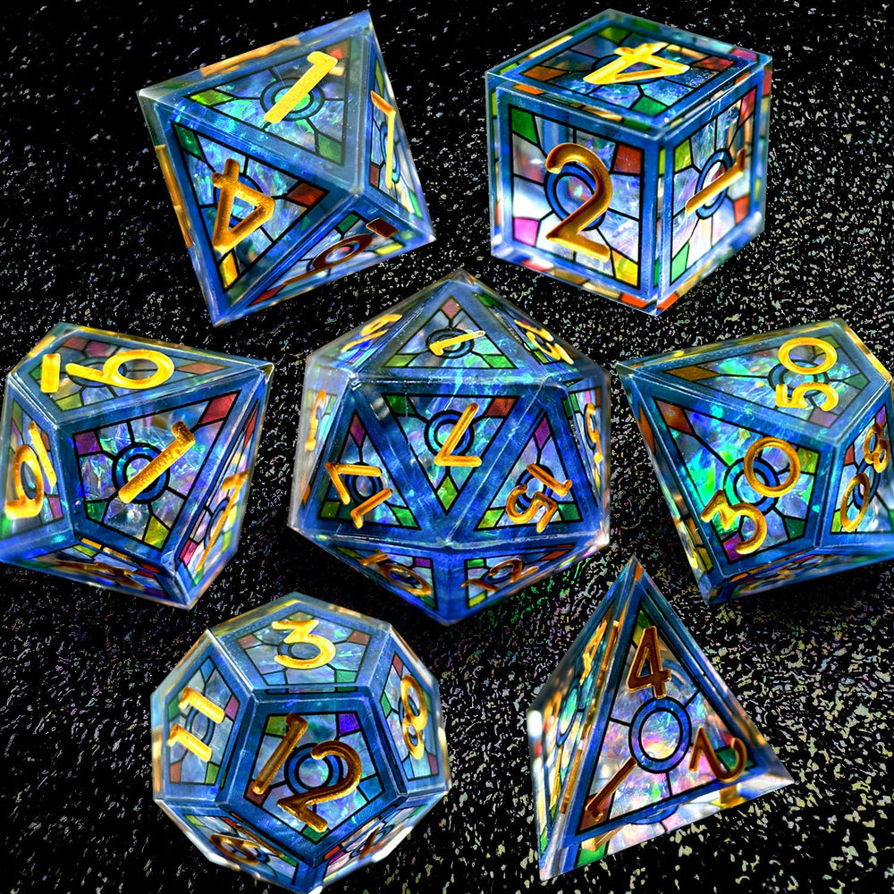HAOMEJA dice set gold numbers sharp edges improve readability during gameplay
