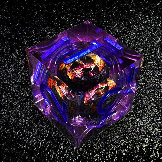 HAOMEJA resin skull-ornament dice adds striking aesthetic to RPG table.