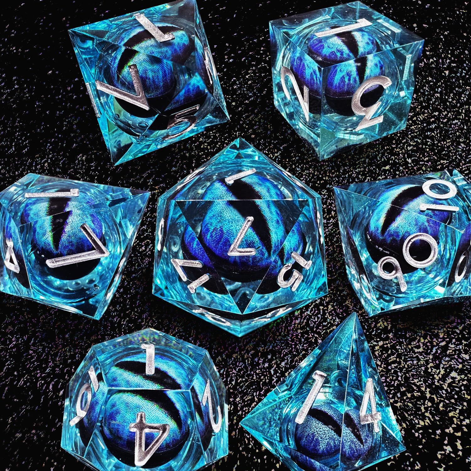 HAOMEJA Dragon Eye DND dice bag blue for portability and gifting