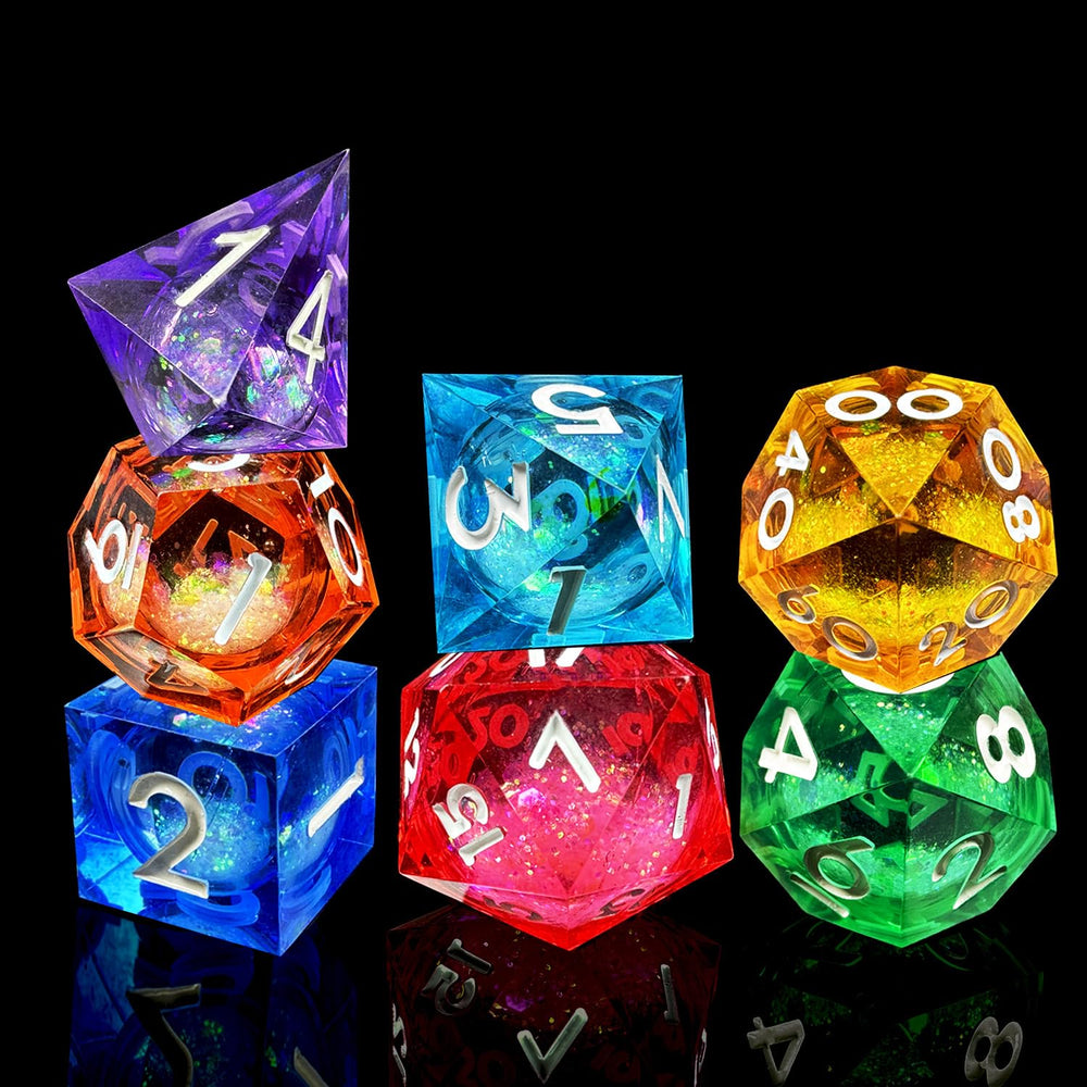 HAOMEJA D100 dice deliver high-visibility numbers and striking resin details.