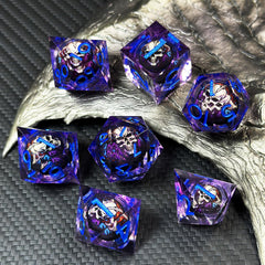 HAOMEJA skull D&D dice D10 vivid resin facets for quick outcomes.