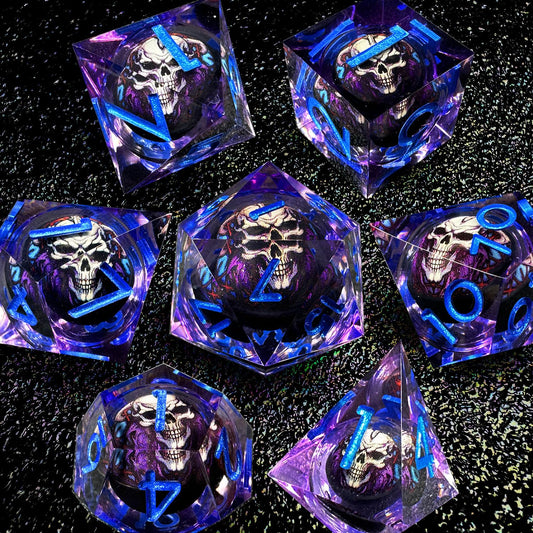 HAOMEJA skull D&D dice D12 with hand-polished edges for smooth rolling.