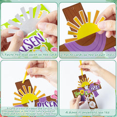 Haooryx glue dots provide mess-free adhesion for quick cross craft