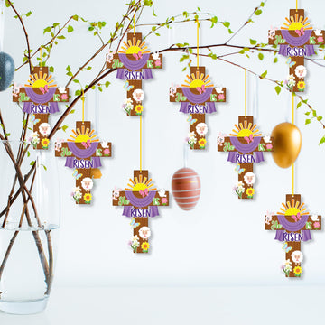 Haooryx white ribbon enables a clean, ready-to-hang cross ornament