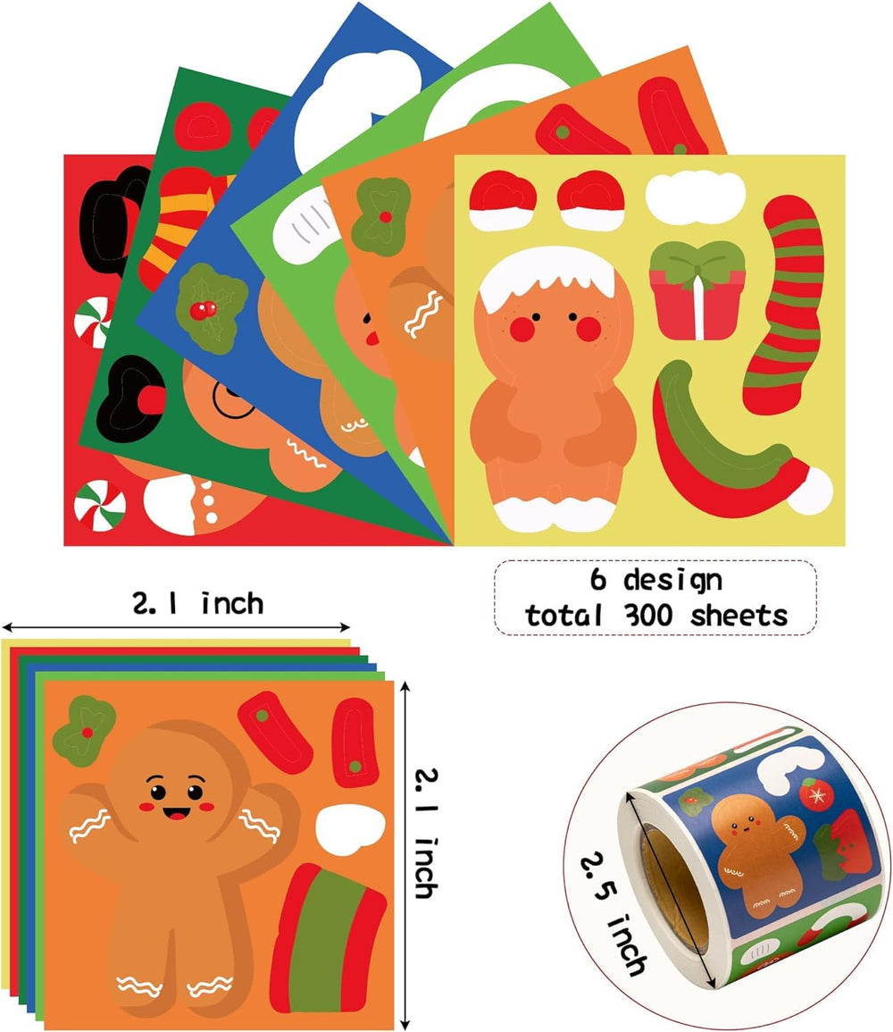Haooryx kid-friendly Christmas stickers ideal for classroom crafts and rewards.