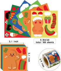 Haooryx kid-friendly Christmas stickers ideal for classroom crafts and rewards.