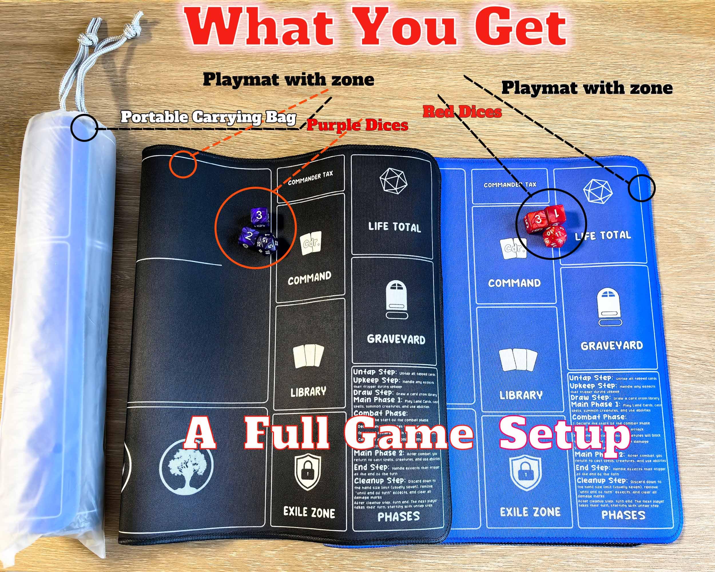 Close-up of zone layouts and HD artwork on HaoSiTeck mats.