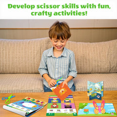 HAOWWLAI kid-safe scissors designed for small hands during practice.