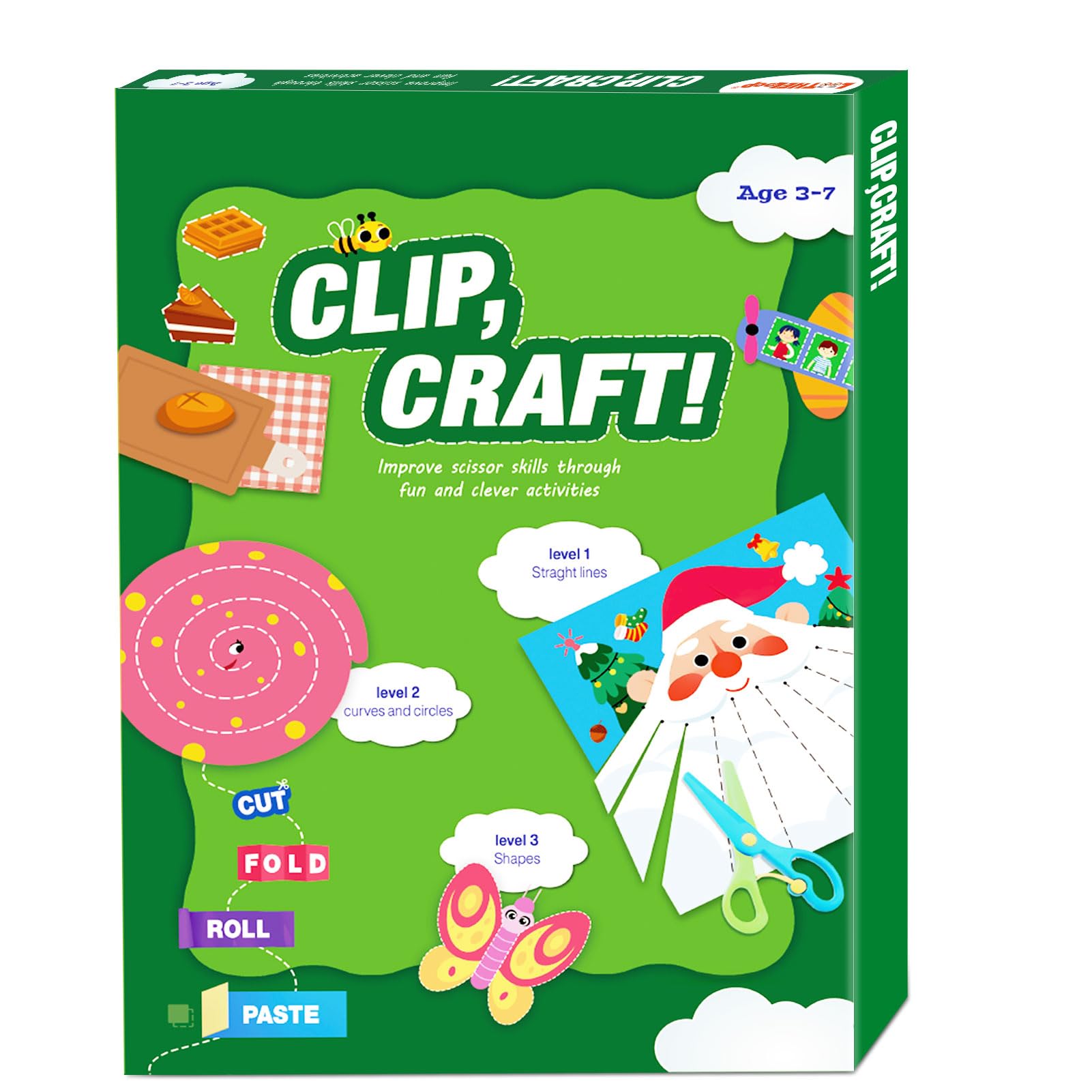 HAOWWLAI toddler scissor skills book cover with colorful crafts inspiring early motor learning.