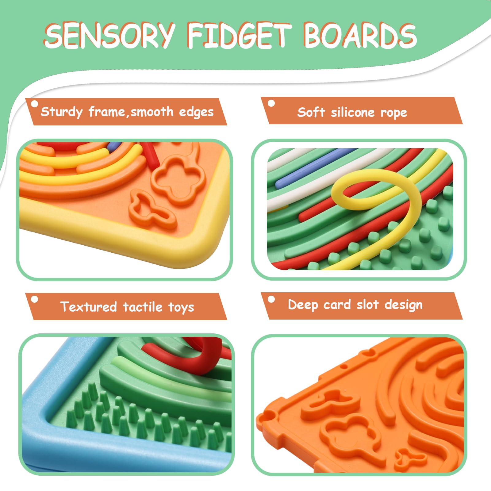 HAPATOYS sensory board silicone surface closeup highlighting soft texture