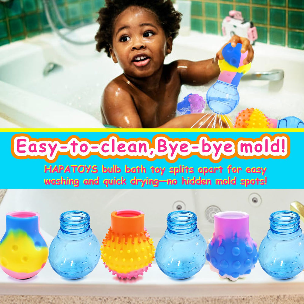 HAPATOYS bulb toy with easy grip and tactile surface for toddlers