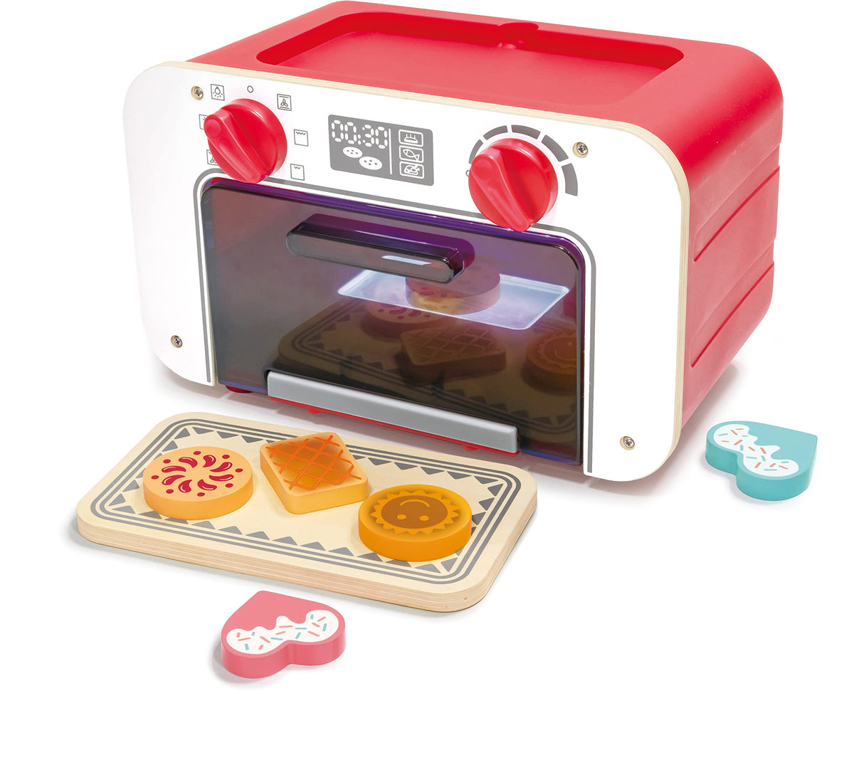 Hape My Baking Oven front view for kid-friendly imaginative play.